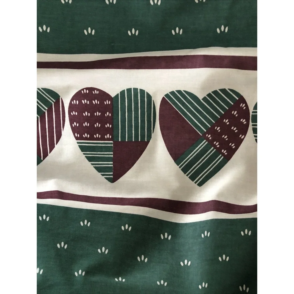 Vtg Stain Guard Seymour Ironing Board Cover Farm Patch Pattern Hearts